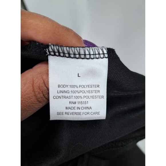 Romeo & Juliet Black A‎ Line Dress Size Large Sleeveless Sheer Netting - Picture 5 of 7